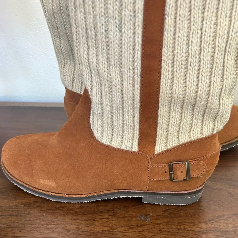 REEF Autumn Star Boots Women’s 8 Winter Tan Brown Cream New warm Tall